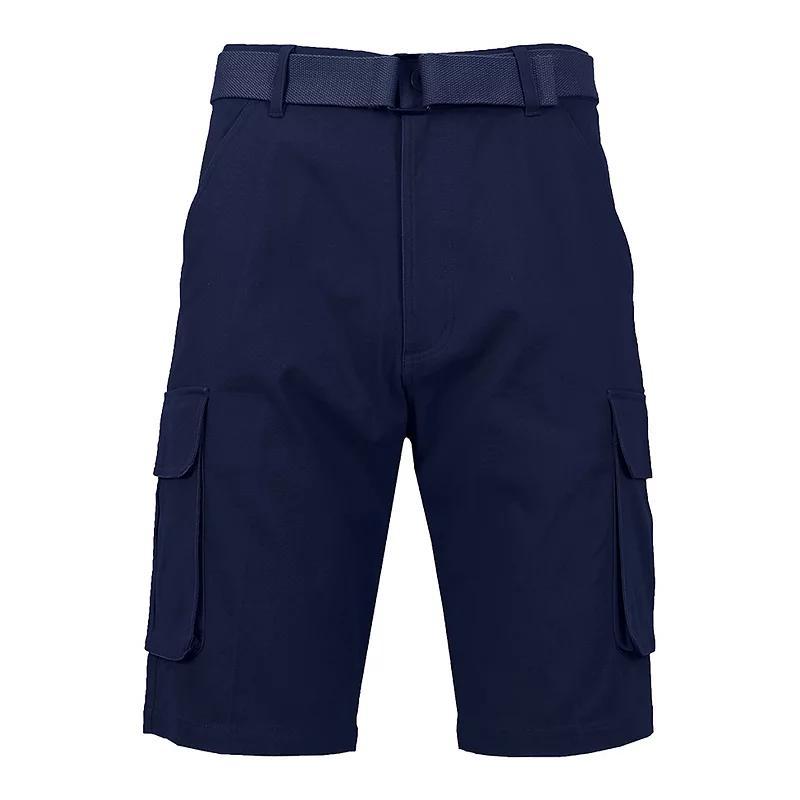 Men's Blu Rock 11.5" Slim Fit Stretch Belted Cargo Shorts, Size: 40, Blue Product Image