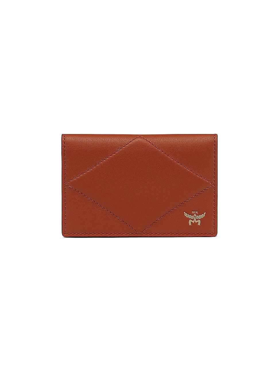 Mens Diamond Leather Card Holder Product Image