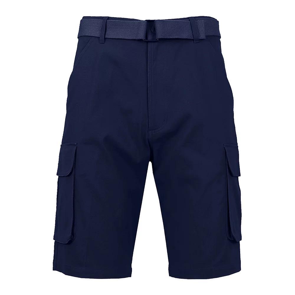 Men's Blu Rock 11.5" Slim Fit Stretch Belted Cargo Shorts, Size: 40, Blue Product Image