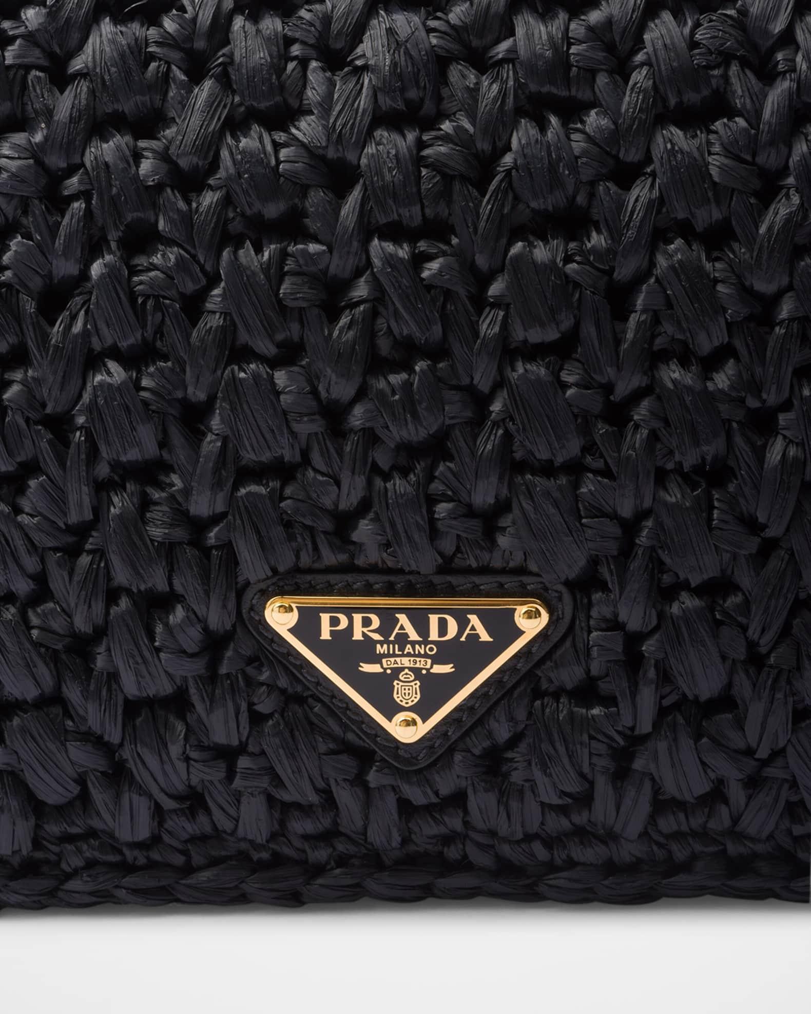 Crochet Faux Raffia Shoulder Bag Product Image