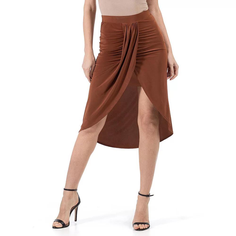 Women's 24Seven Comfort Apparel Knee Length Tulip Skirt, Size: XL, Blue Product Image