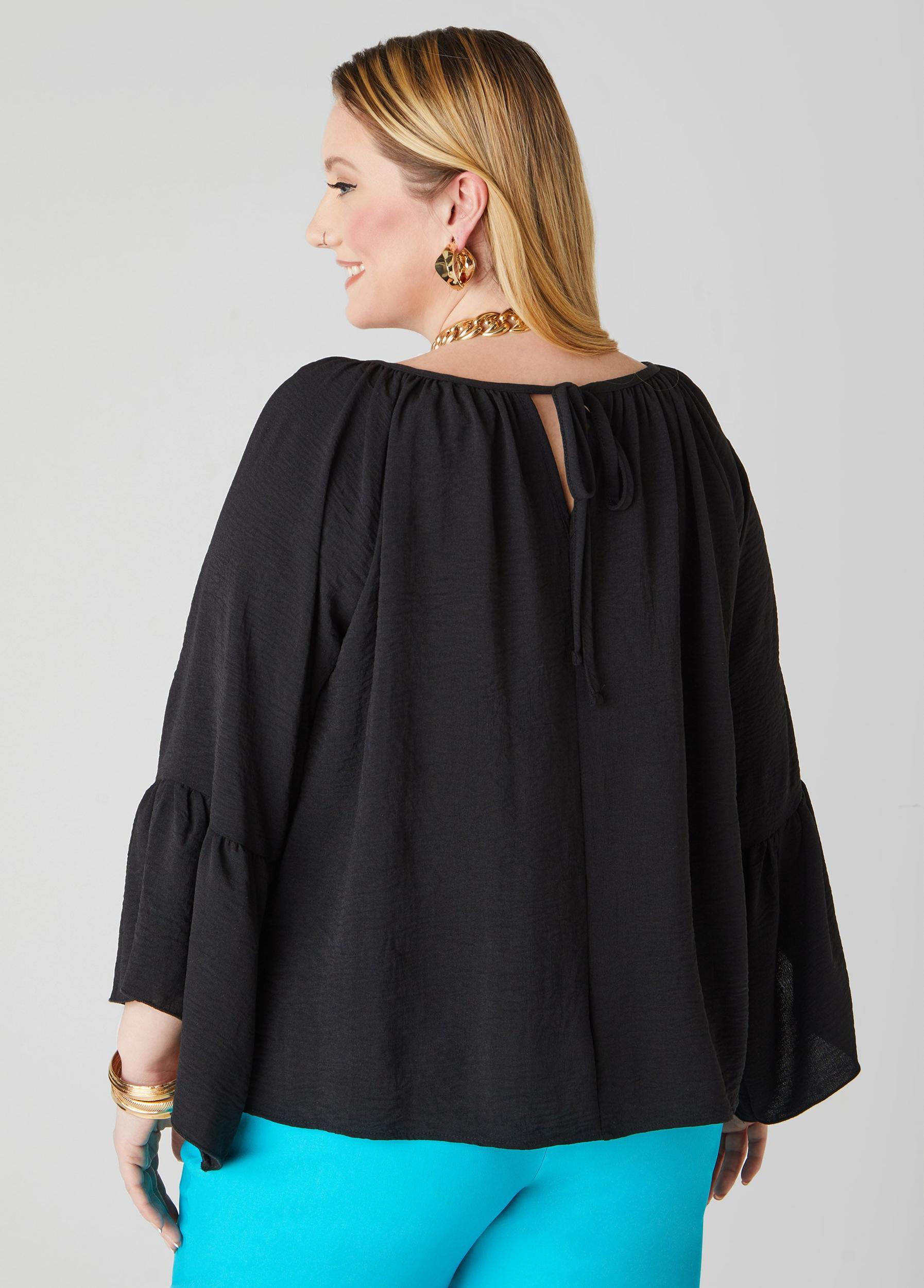 Textured Bell Sleeved Blouse Product Image
