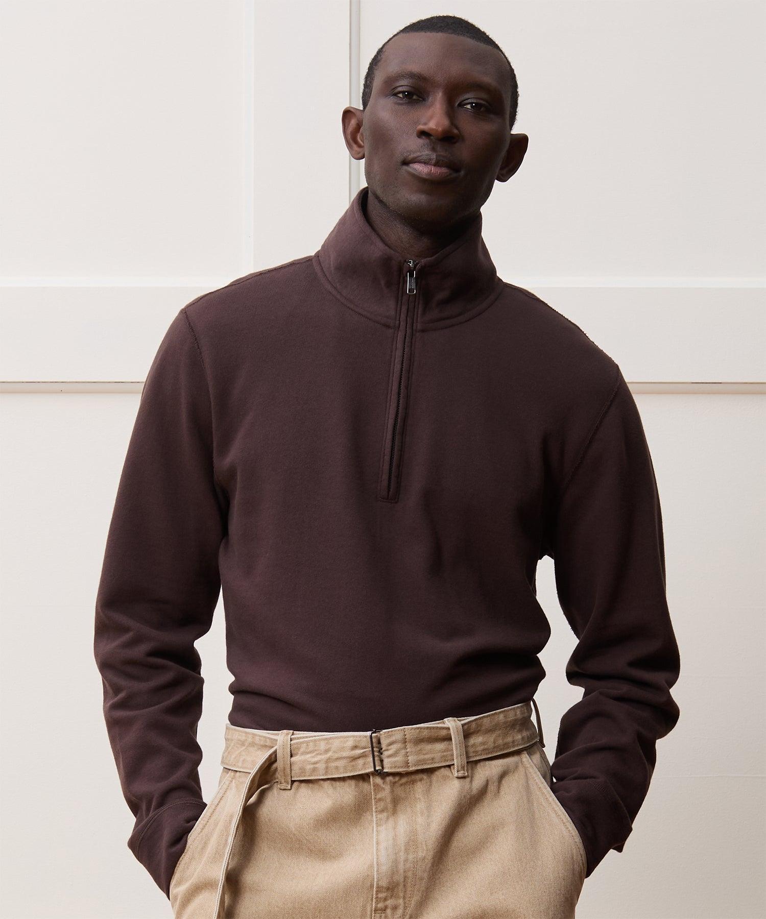 Lightweight Terry Cloth Quarter-Zip Product Image