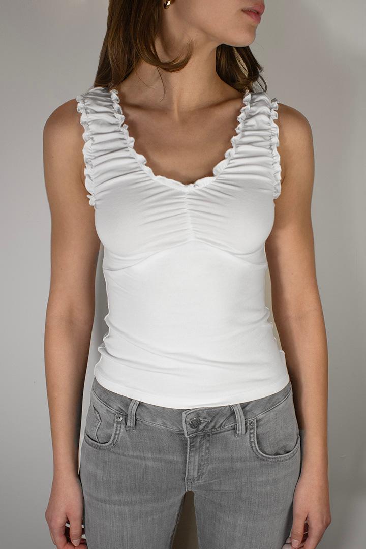 Frill hems tank top Product Image