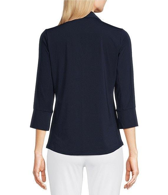 J.McLaughlin Brynn 3/4 Sleeve Point Collar Shirt Product Image