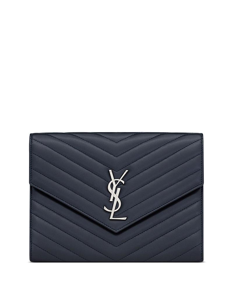 Saint Laurent Cassandre Matelasse Flap Pouch in Lambskin Product Image