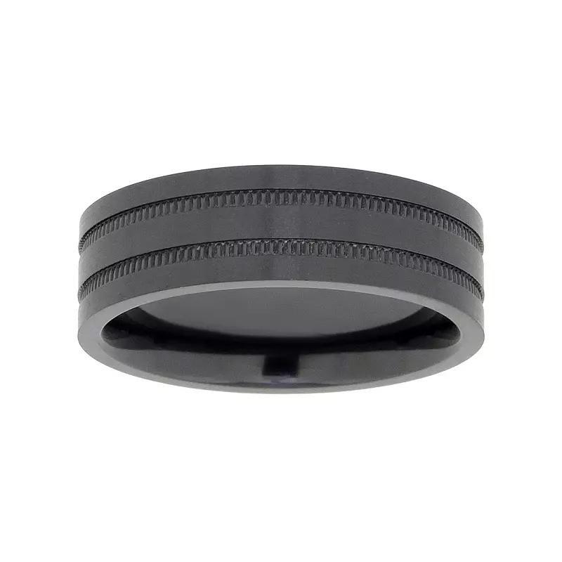 Men's LYNX Black Zirconium Ring, Size: 9 Product Image