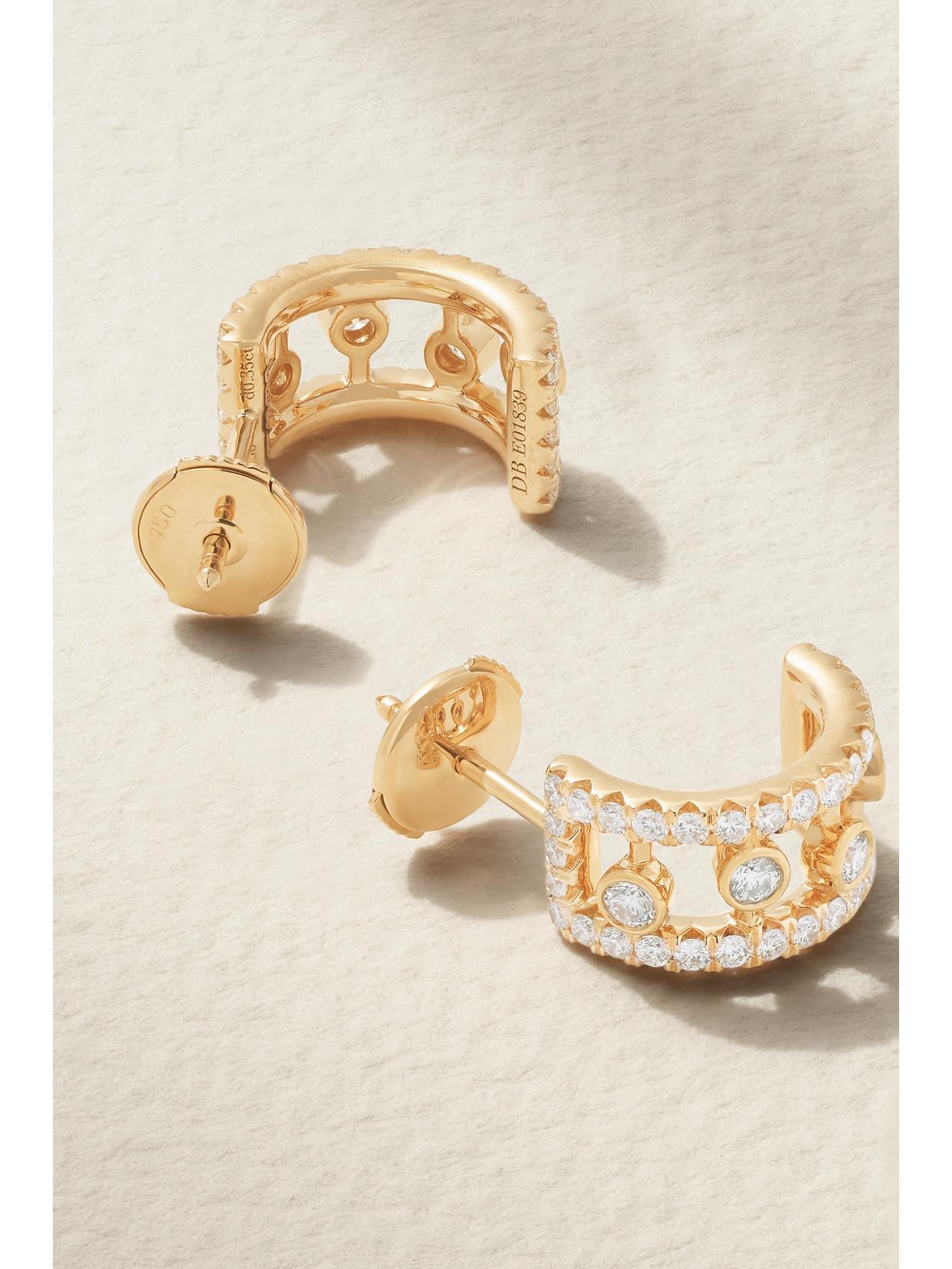 DE BEERS Dewdrop 18-karat Rose Gold Diamond Hoop Earrings Product Image
