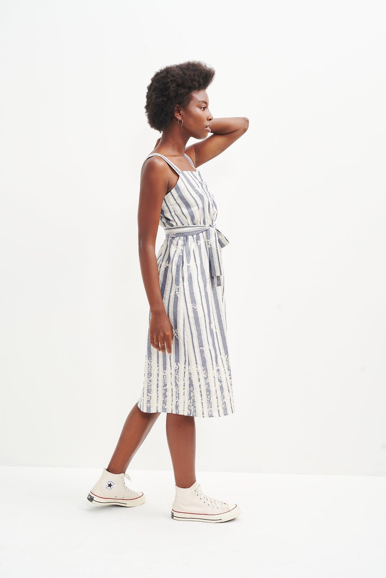 Jameela Upcycled Dress - Summer Stripe - ReAmour Product Image
