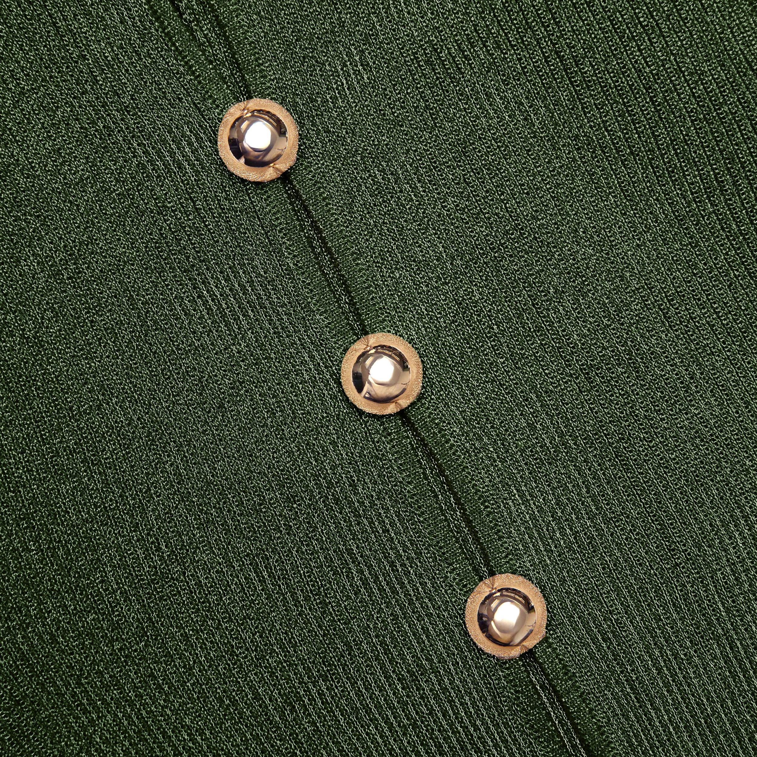 Khaki Lurex Knit Maxi Dress Product Image