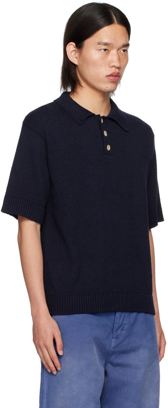 THE ELDER STATESMAN Navy Nora Polo Product Image