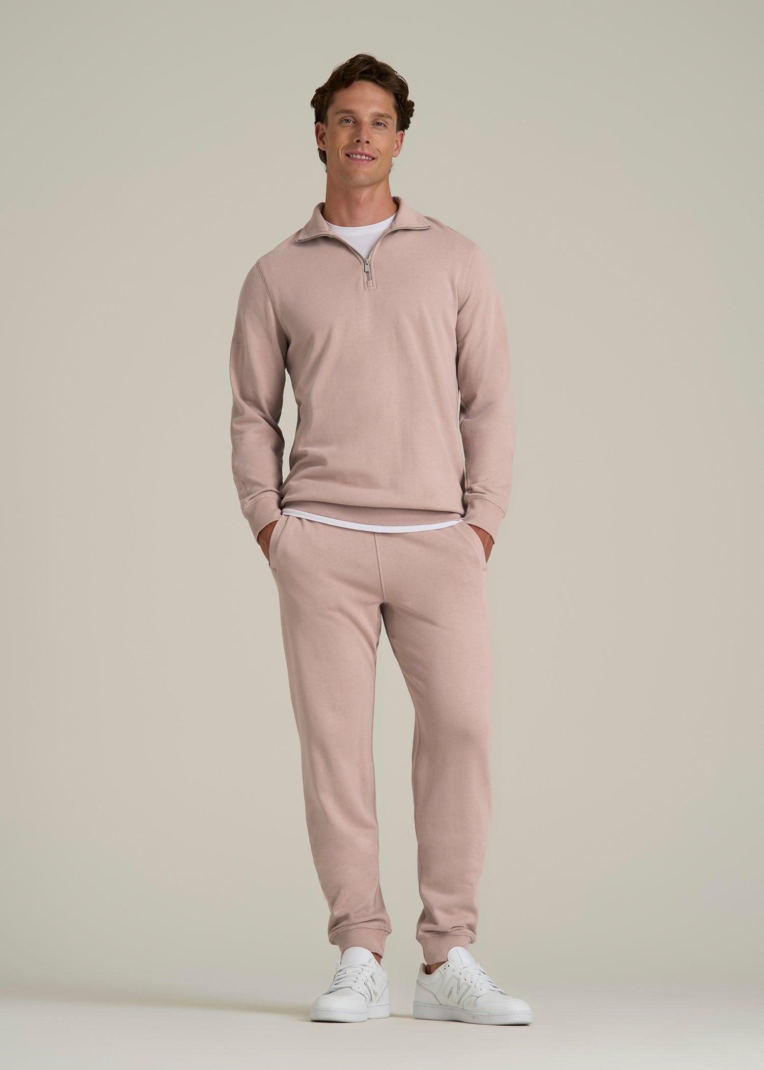 Wearever 2.0 French Terry Quarter-Zip Tall Men's Sweatshirt in Desert Rose Male Product Image