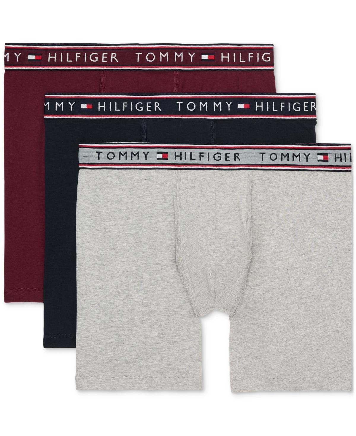 Tommy Hilfiger Mens 3-Pk. Cotton Stretch Moisture-Wicking Boxer Briefs Product Image
