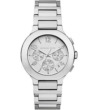 Michael Kors Womens Gramercy Chronograph Stainless Steel Chain Link Bracelet Watch Product Image