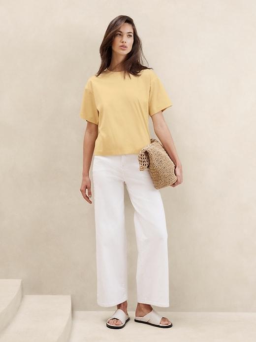 Cotton-Sateen Oversized T-Shirt Product Image