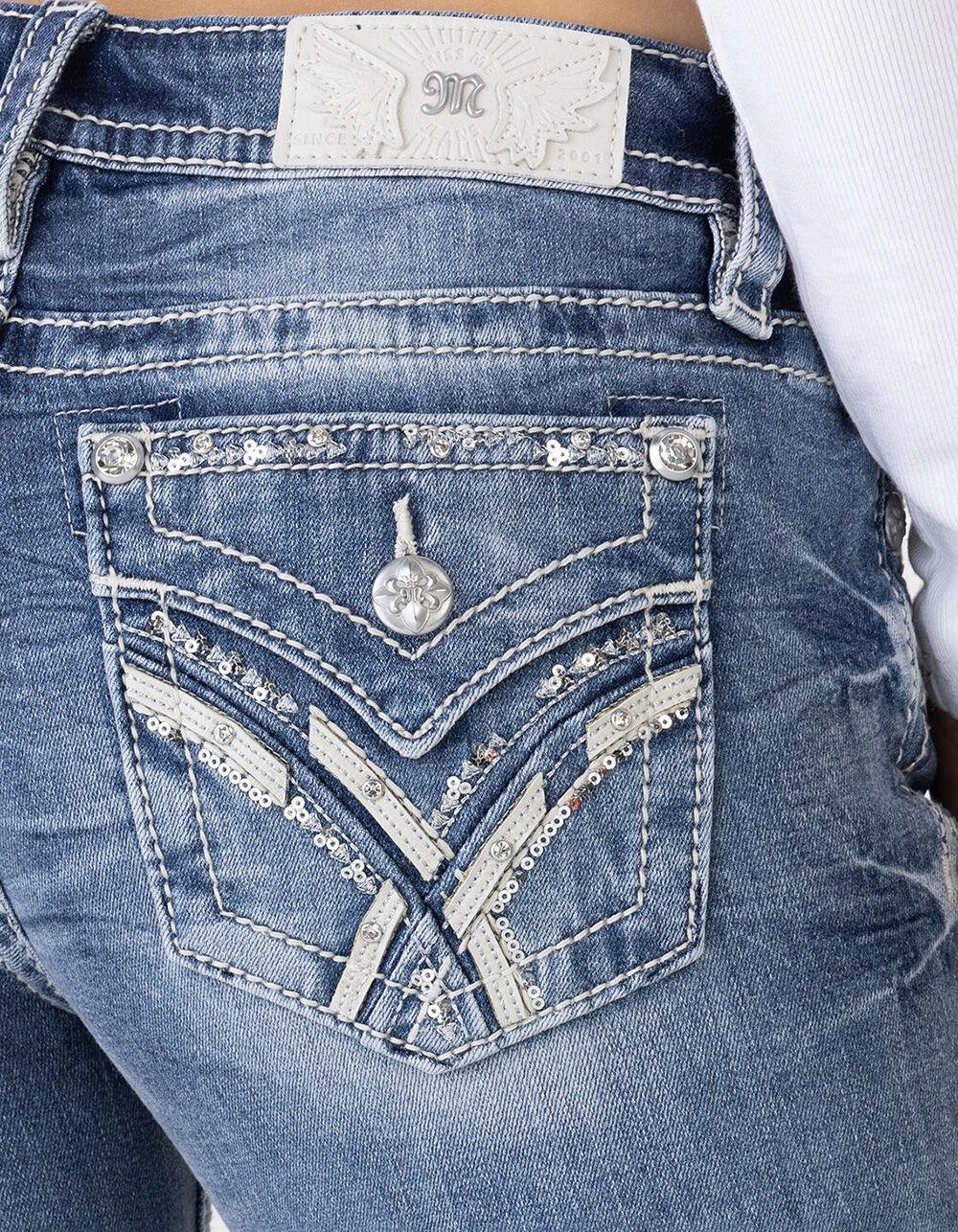 MISS ME Crissy Mae Womens Bootcut Jeans - MEDIUM WASH Product Image