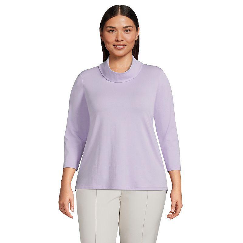 Plus Size Lands' End Lightweight Jersey Cowl Neck Top, Women's, Size: 2XL, White Product Image