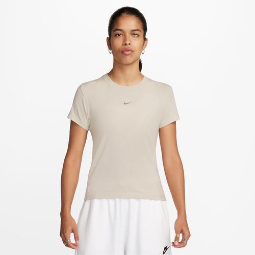 Nike Womens Nike Chill Knit Crop T-Shirt - Womens Light Orewood /Light Orewood Product Image