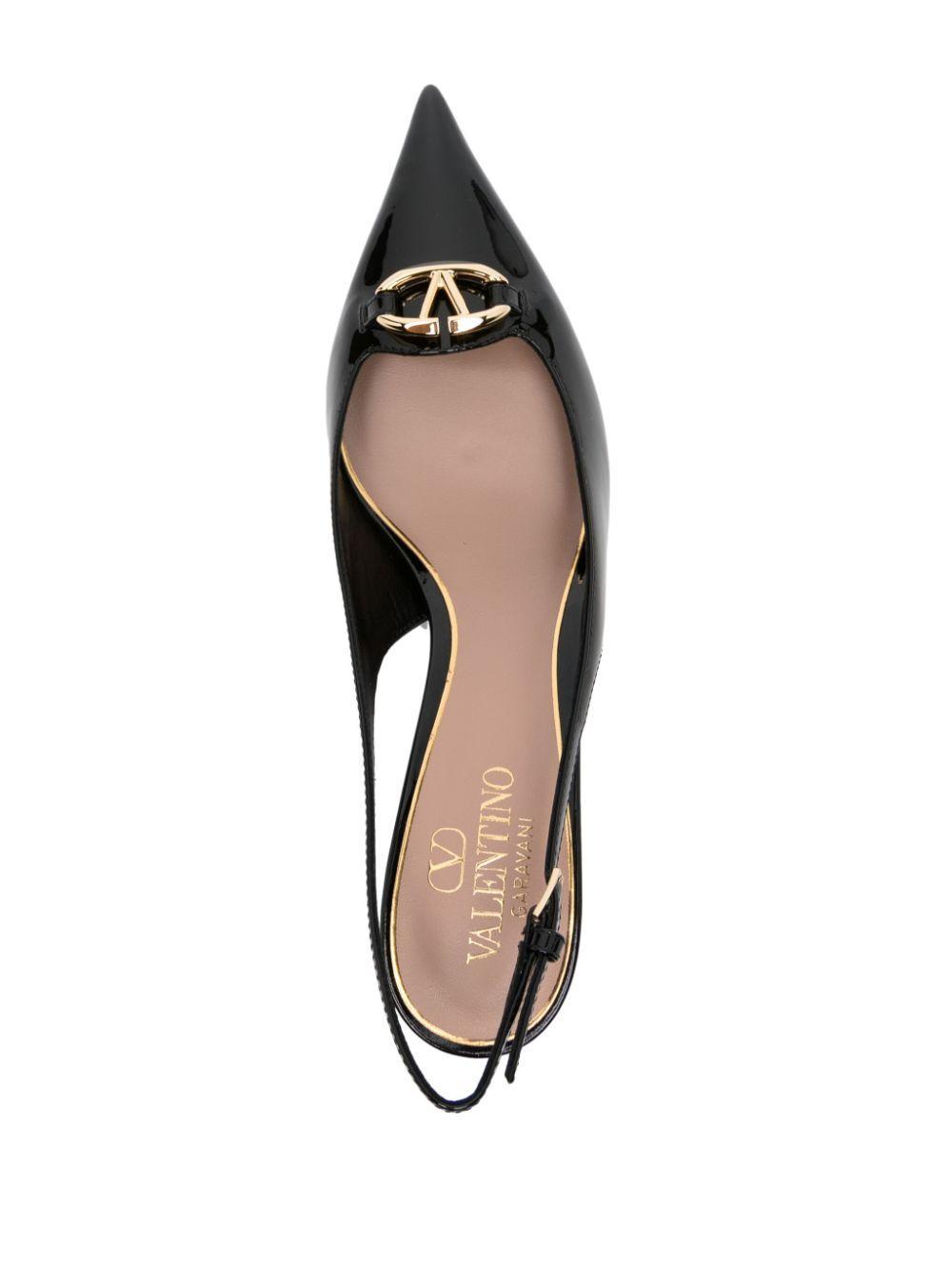 VLogo leather slingback pumps  Product Image