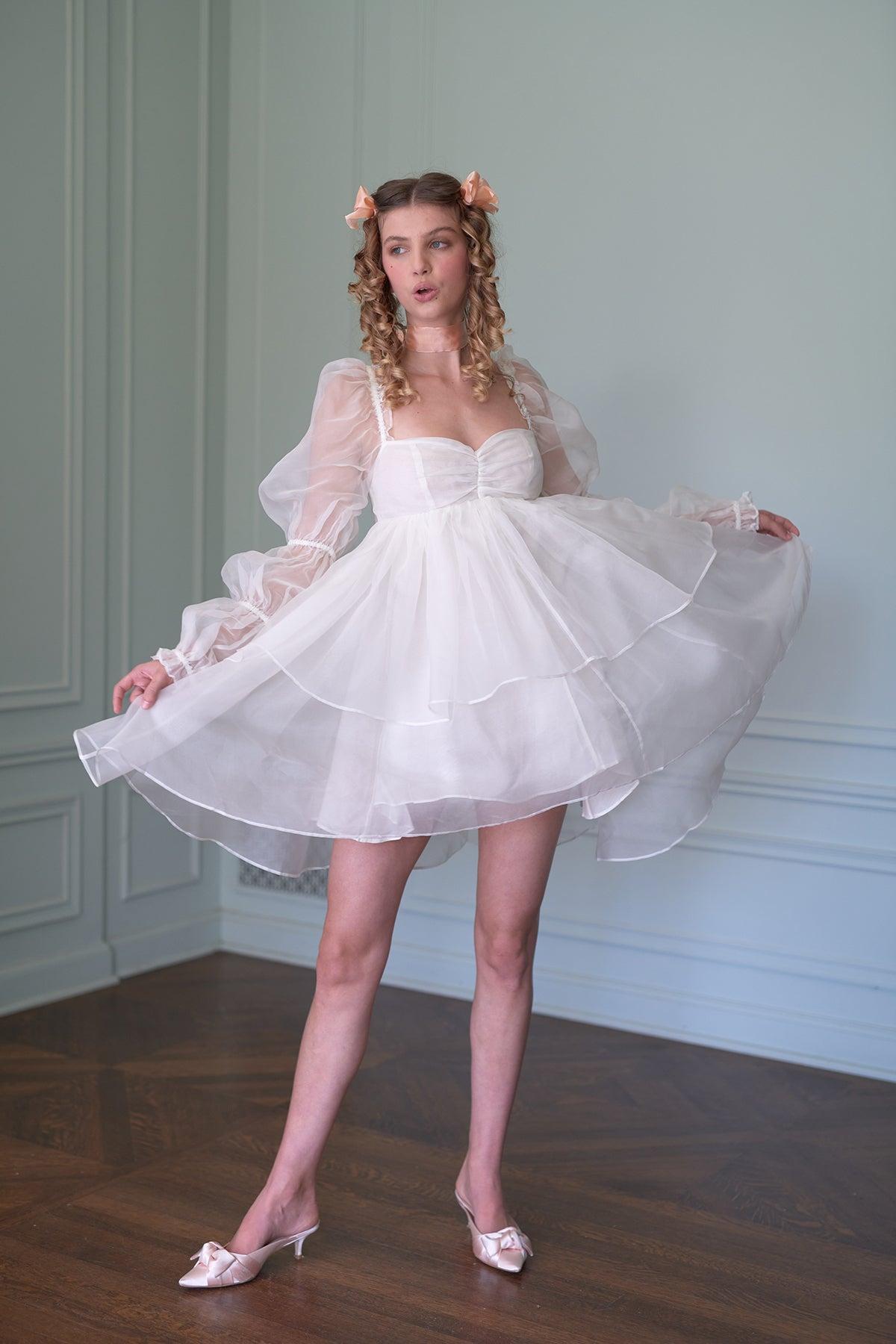 The Silk Gauze Ivory Moonlight Dress Product Image