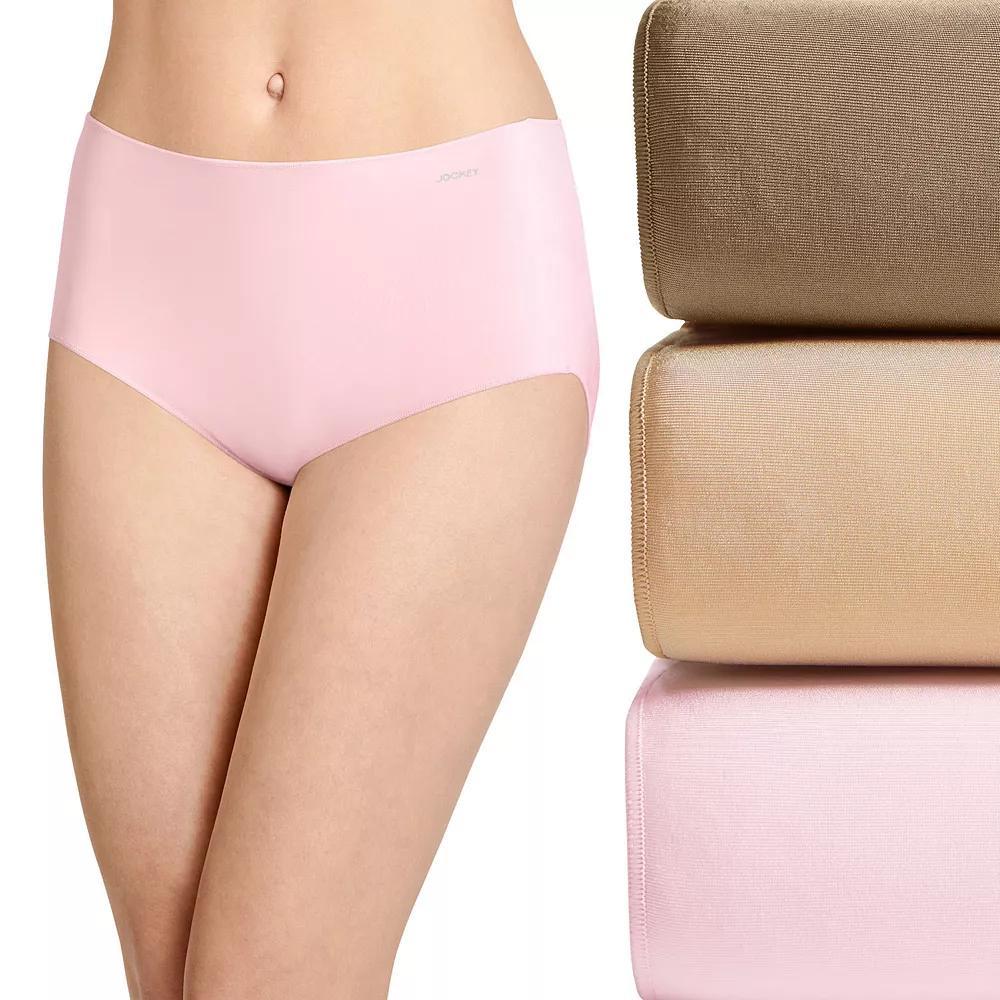 Women's Jockey® No Panty Line Promise® 3-Pack Hip Brief Panty Set 1772, Size: 9, Pink Light Beige Product Image