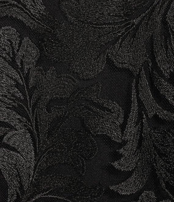 Caroline Rose Bella Soiree Embroidered Mesh Lace 3/4 Bell Sleeve Shift Dress Product Image