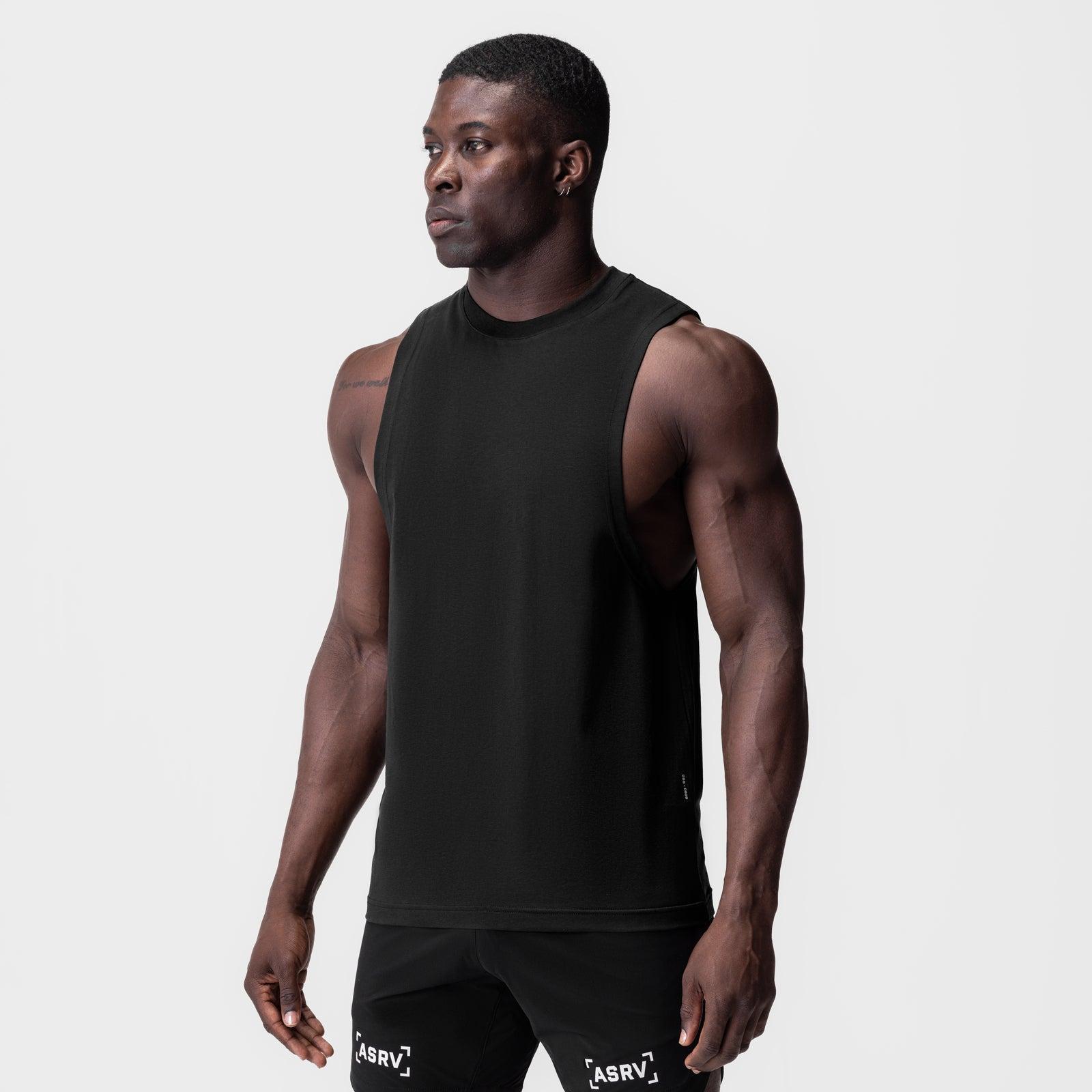 0926. Supima® Muscle Tank - Space Grey Product Image
