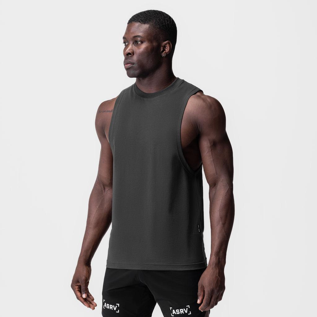 0926. Supima® Muscle Tank - Space Grey Product Image