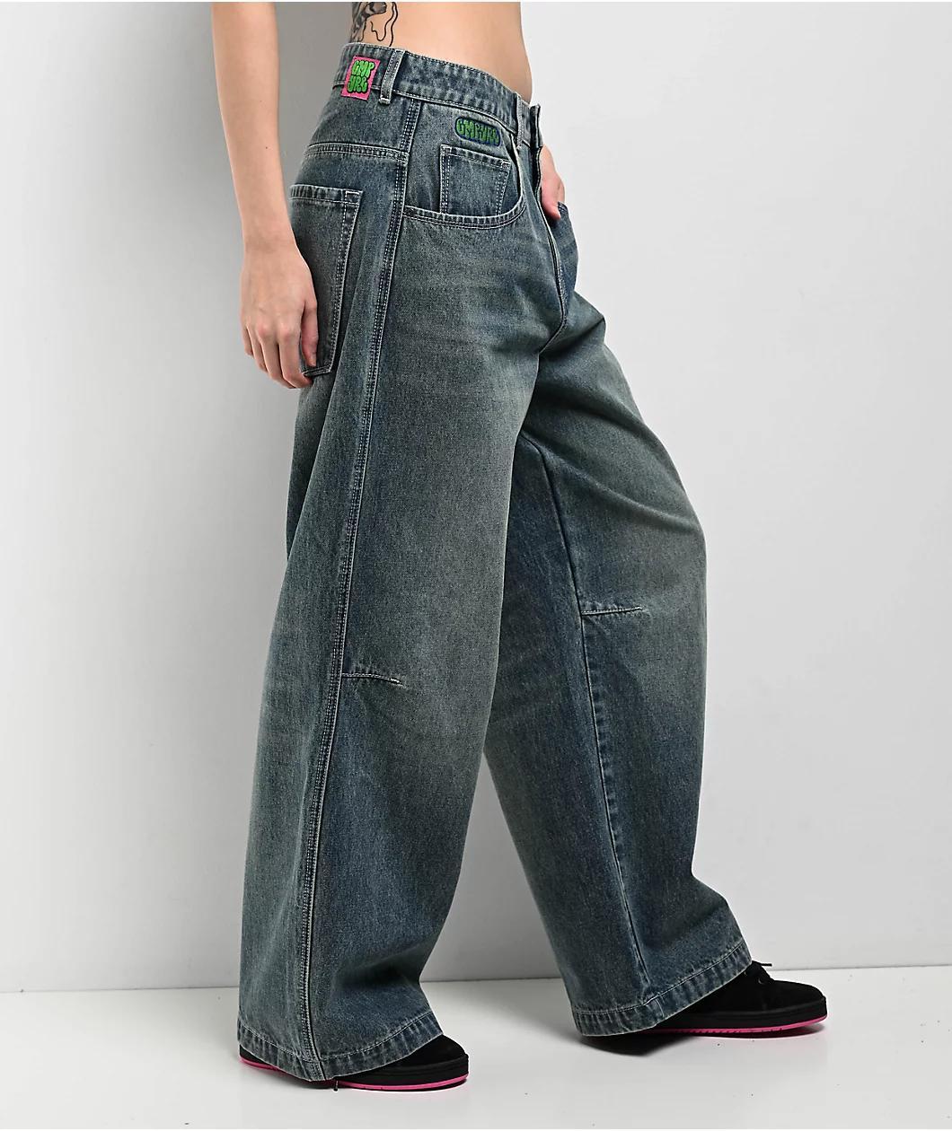 Empyre Engine Extent Wide Leg Blue Wash Jeans Product Image