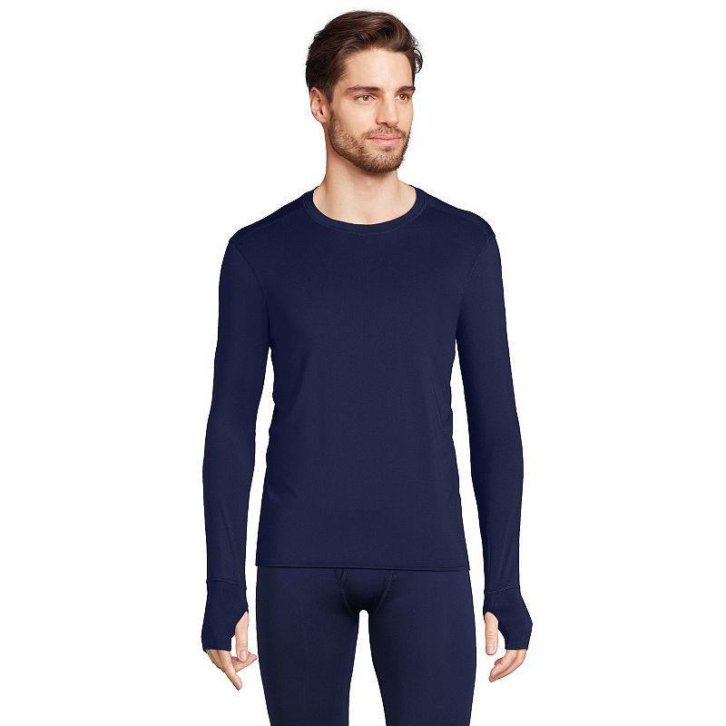 Men's Lands' End Flex Performance Crewneck Top, Size: XL, Deep  Blue Product Image