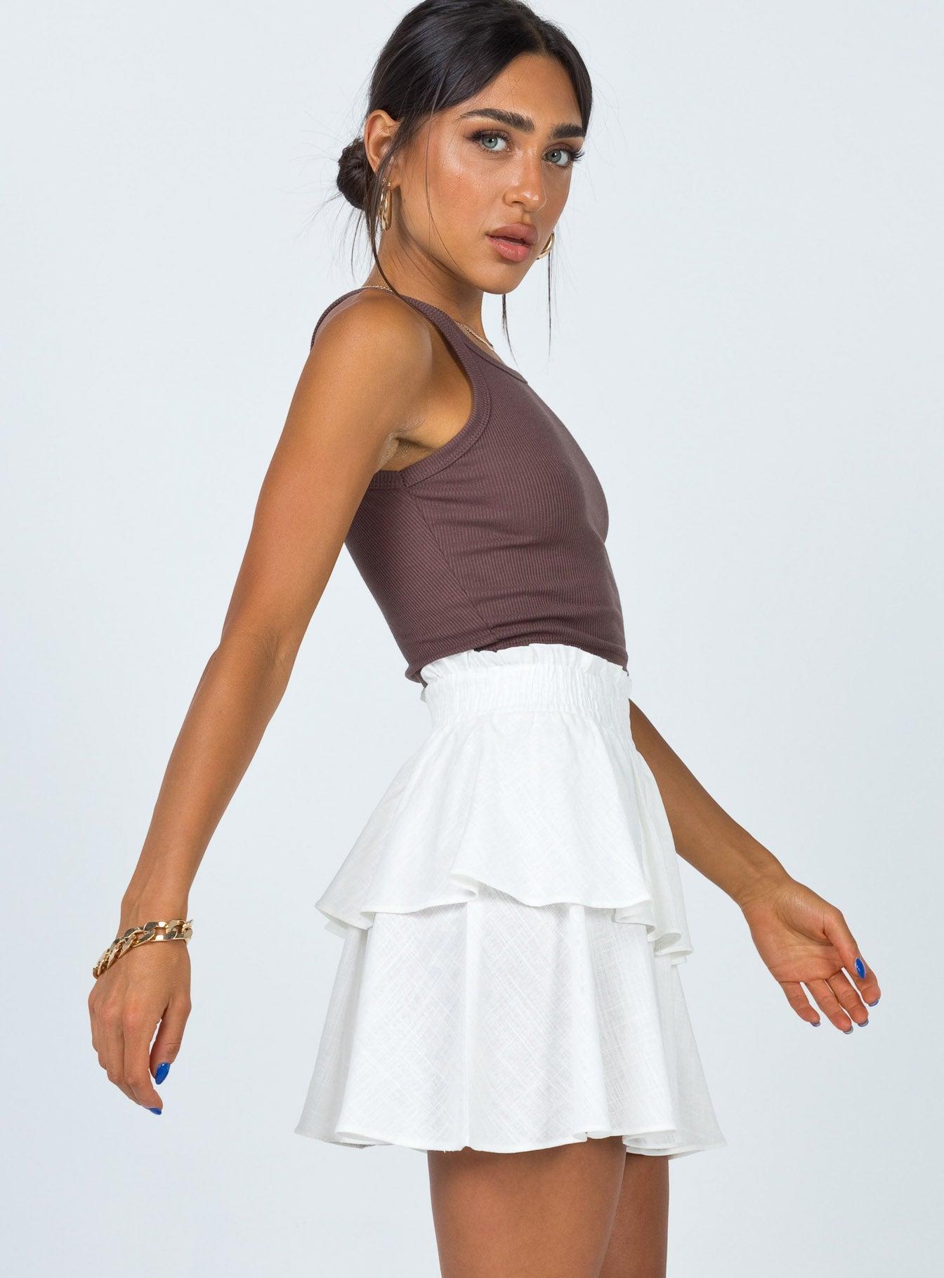 Greta Mini Skirt Off White Product Image