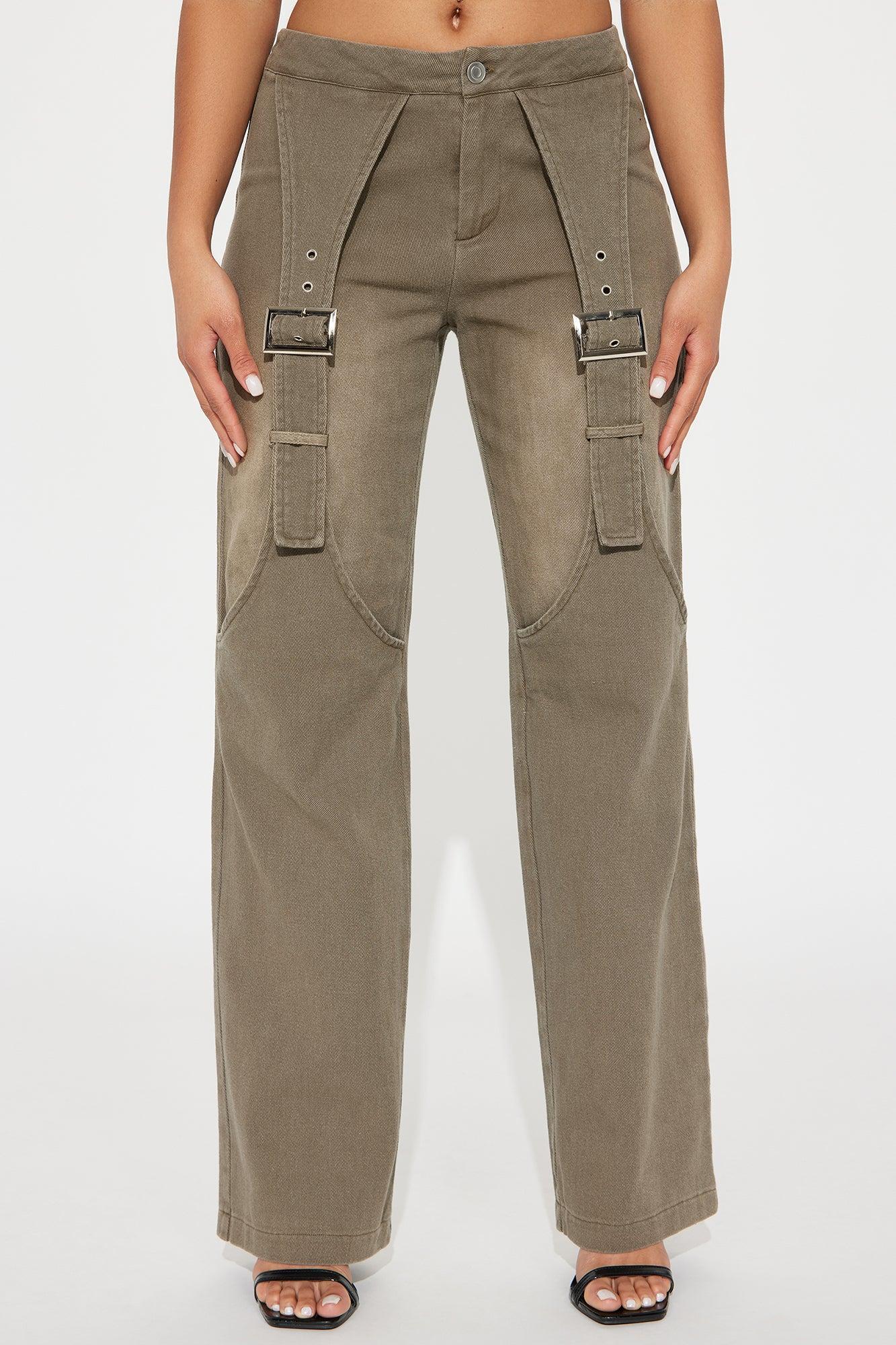 Hurry Up Belted Wide Leg Pant - Olive Product Image