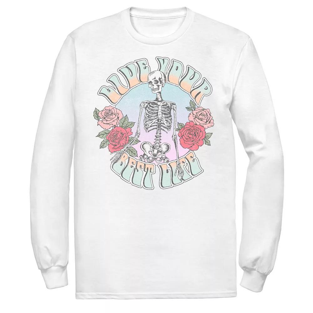 Men's Fifth Sun Best Live Skeleton Tee, Size: Large, White Product Image