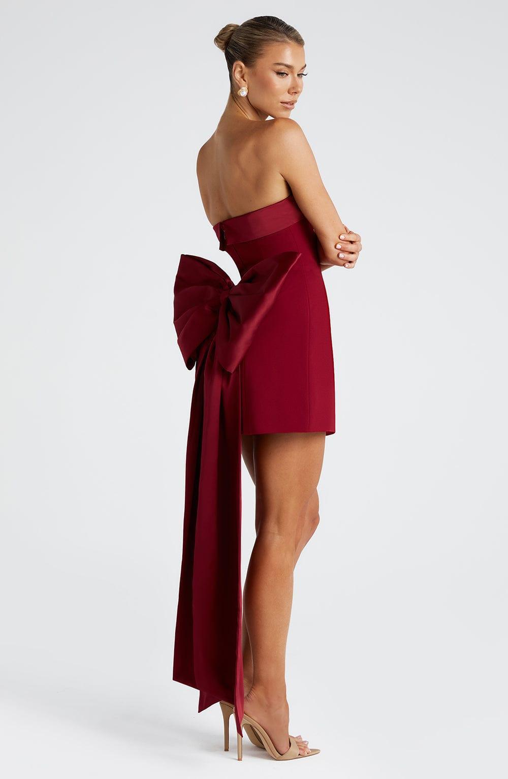 Barbara Mini Dress - Wine Product Image