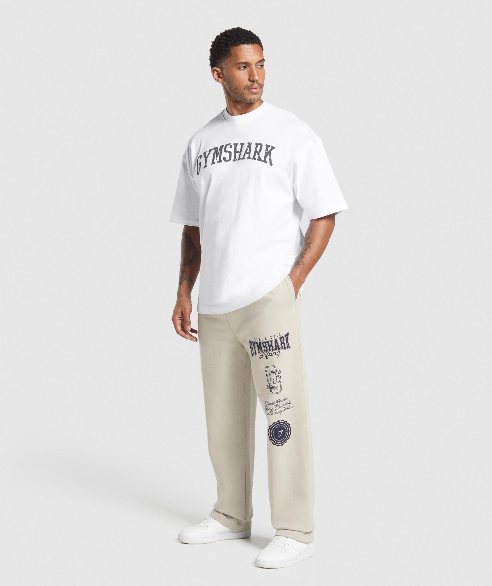 Gymshark Lifting Essentials Straight Leg Pant - Pebble Grey Male Product Image