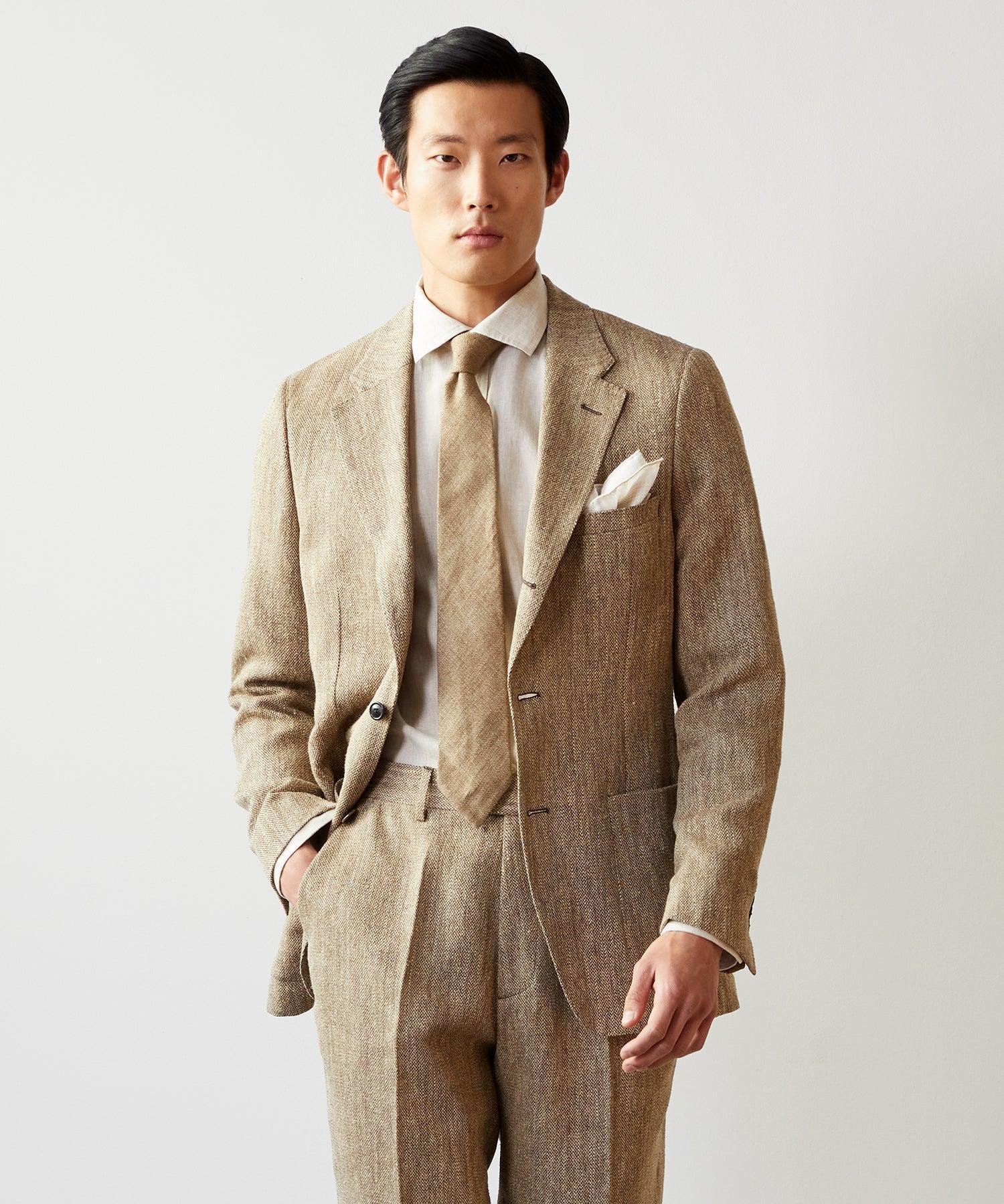 Italian Linen Tie in Burlap Product Image