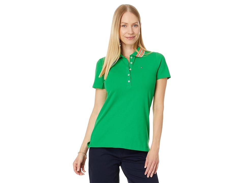 Tommy Hilfiger Solid Polo With Tipping (Fern) Women's Clothing Product Image