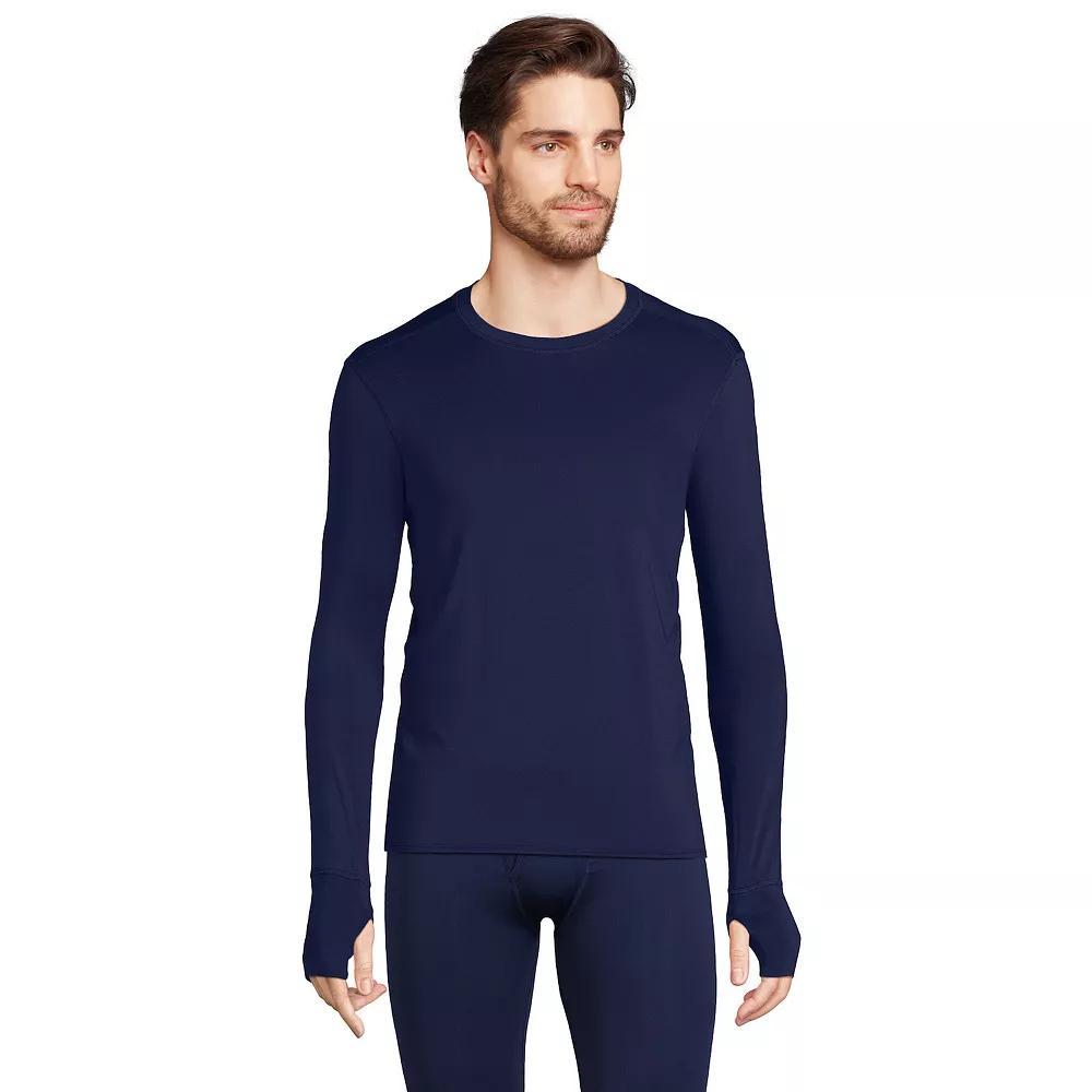 Men's Lands' End Flex Performance Crewneck Top, Size: XL, Deep  Blue Product Image