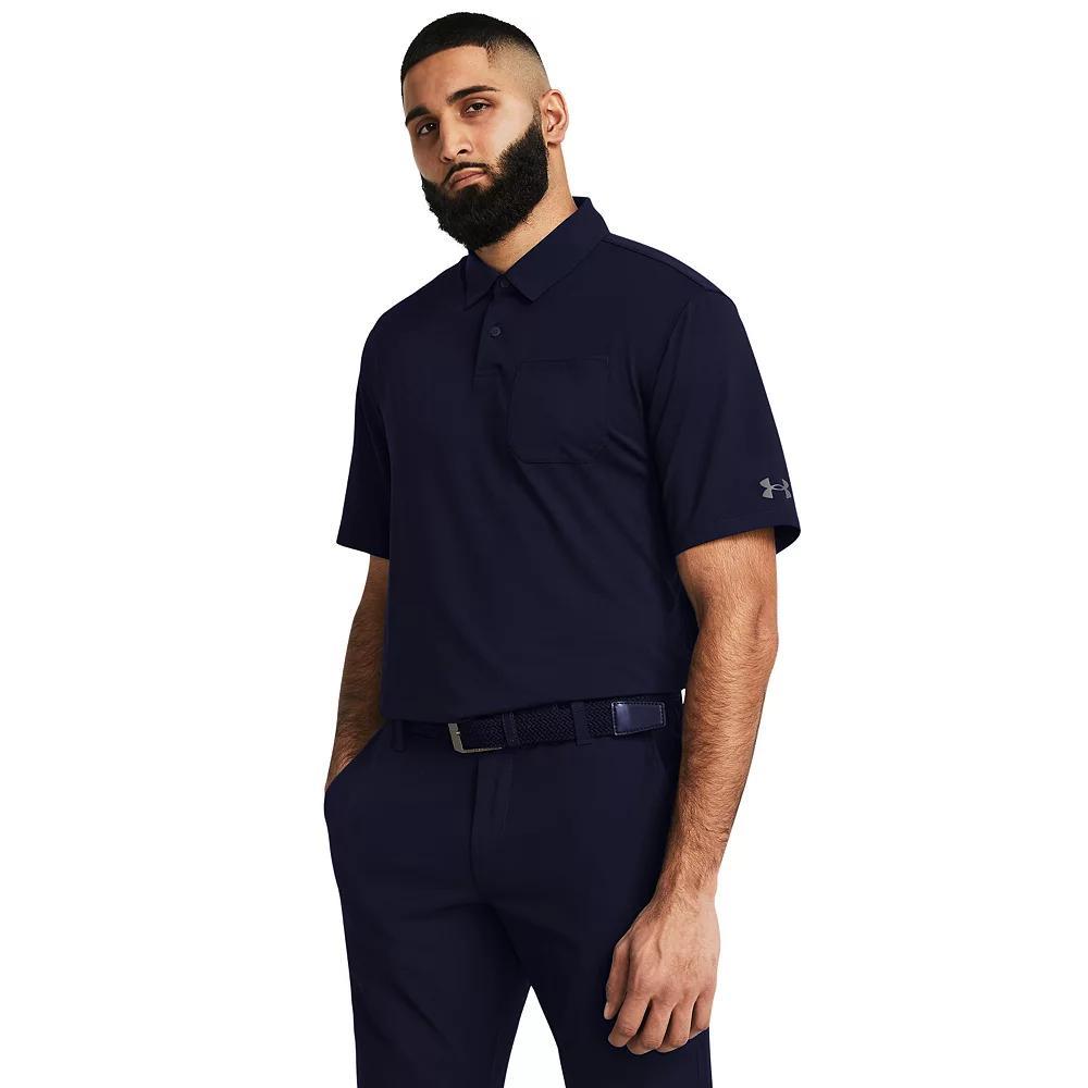 Men's Under Armour Performance Pocket Polo, Size: Medium, Black Navy Product Image