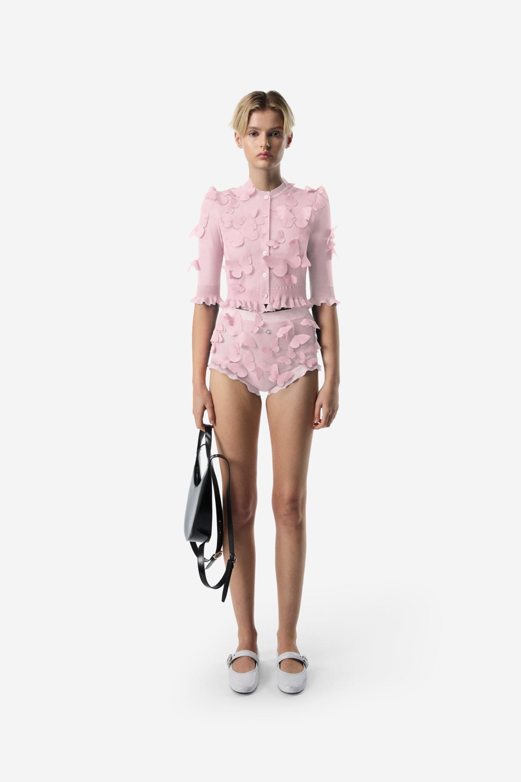 Knitted Butterfly Shorts Product Image