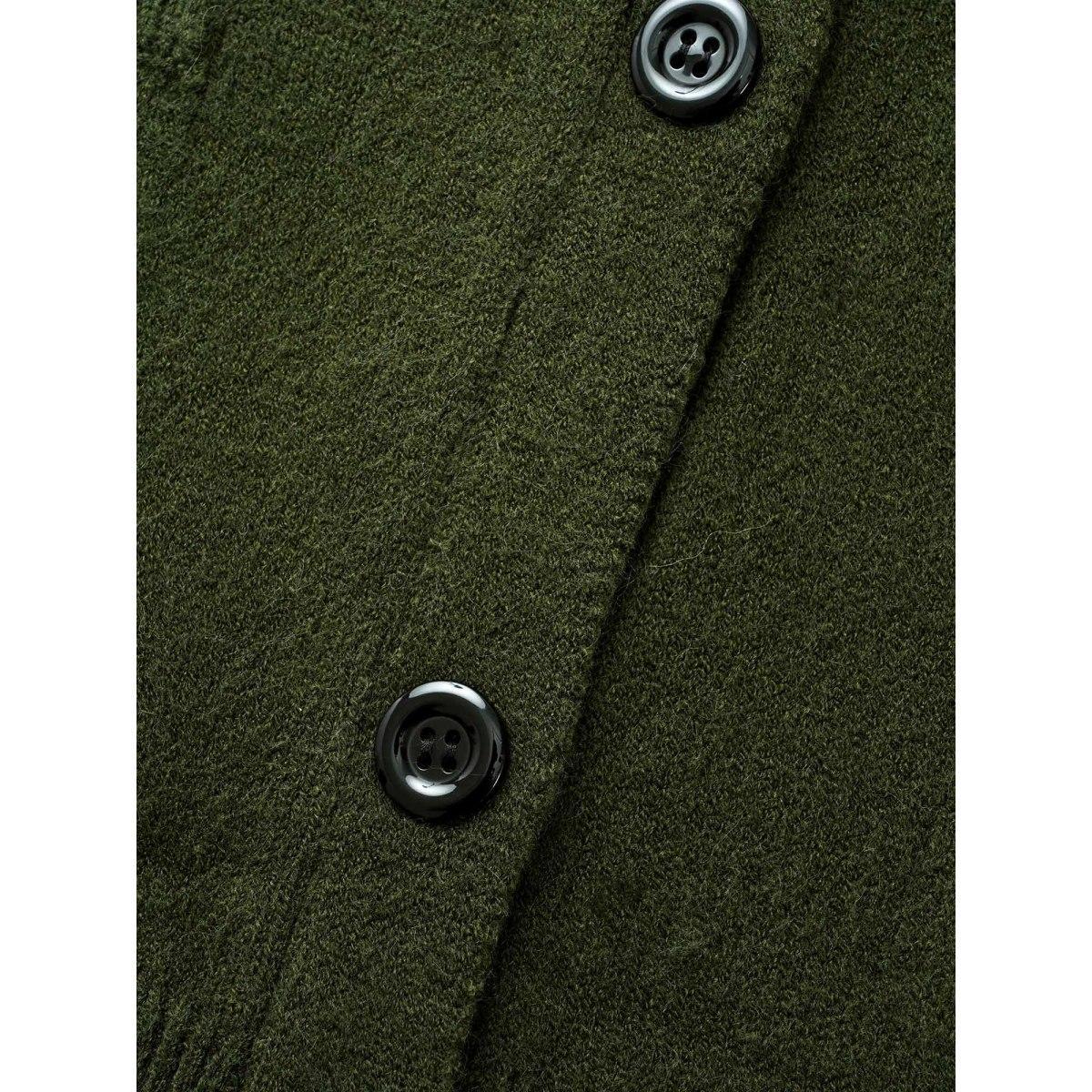 Plus Size Supersoft Essentials Solid Shawl Collar Cardigan ArmyGreen Women Casual Loose Long Sleeve Everyday Cardigans BloomChic 22-24/3X Product Image