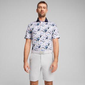 PUMA x ARNOLD PALMER Floral Men's Golf Polo Shirt in Dark Blue Product Image
