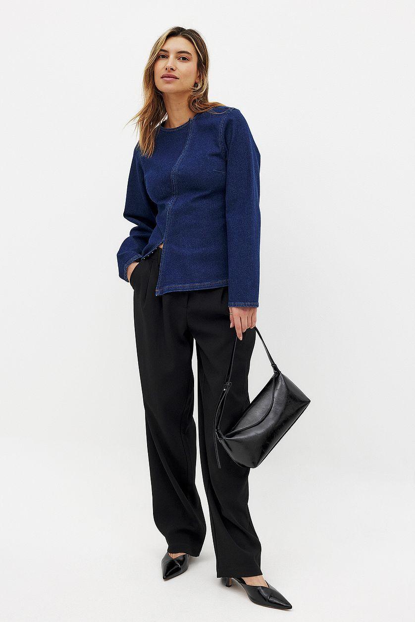 Asymmetric Denim Shirt Product Image