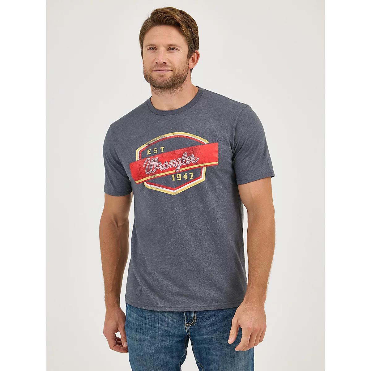Men's Wrangler Rope Emblem Graphic T-shirt in Sienna Bison Product Image