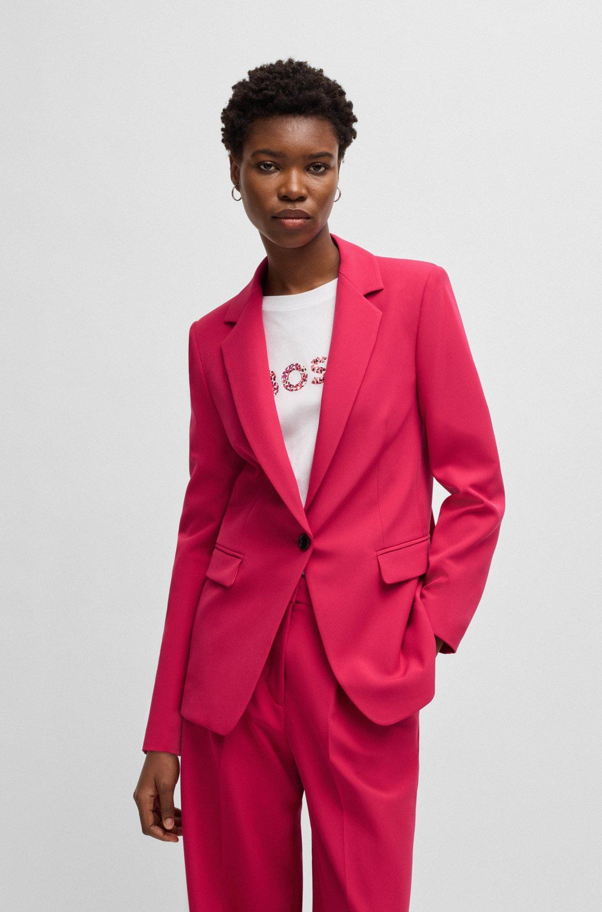 Fitted blazer in stretch fabric Product Image