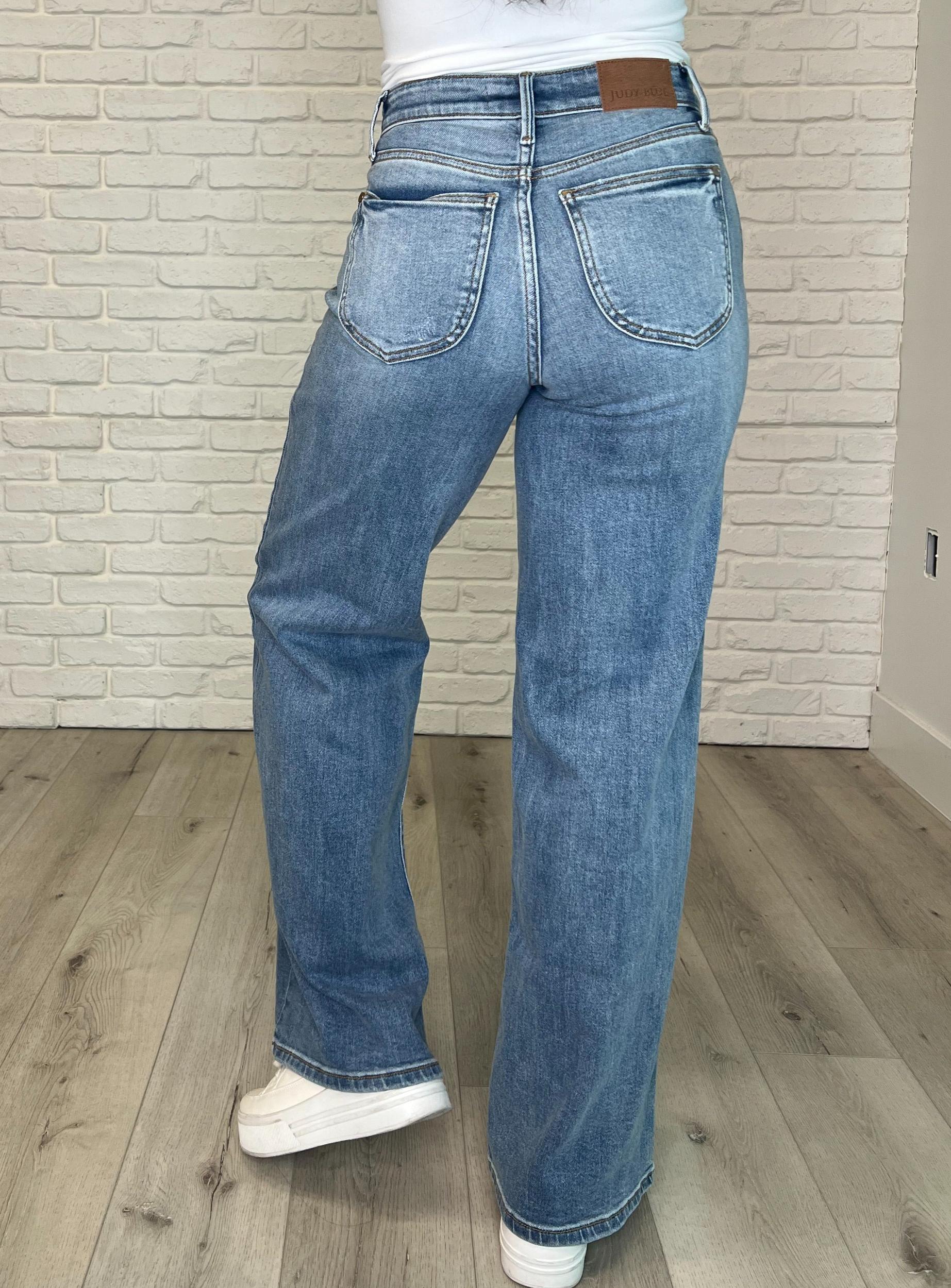 Karis High Rise Vintage Wash Retro Wide Leg (Online Exclusive) Product Image