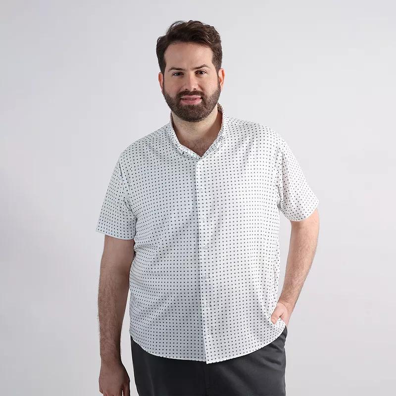 Big & Tall Haggar Performance Short Sleeve Button-Down Shirt, Mens Product Image