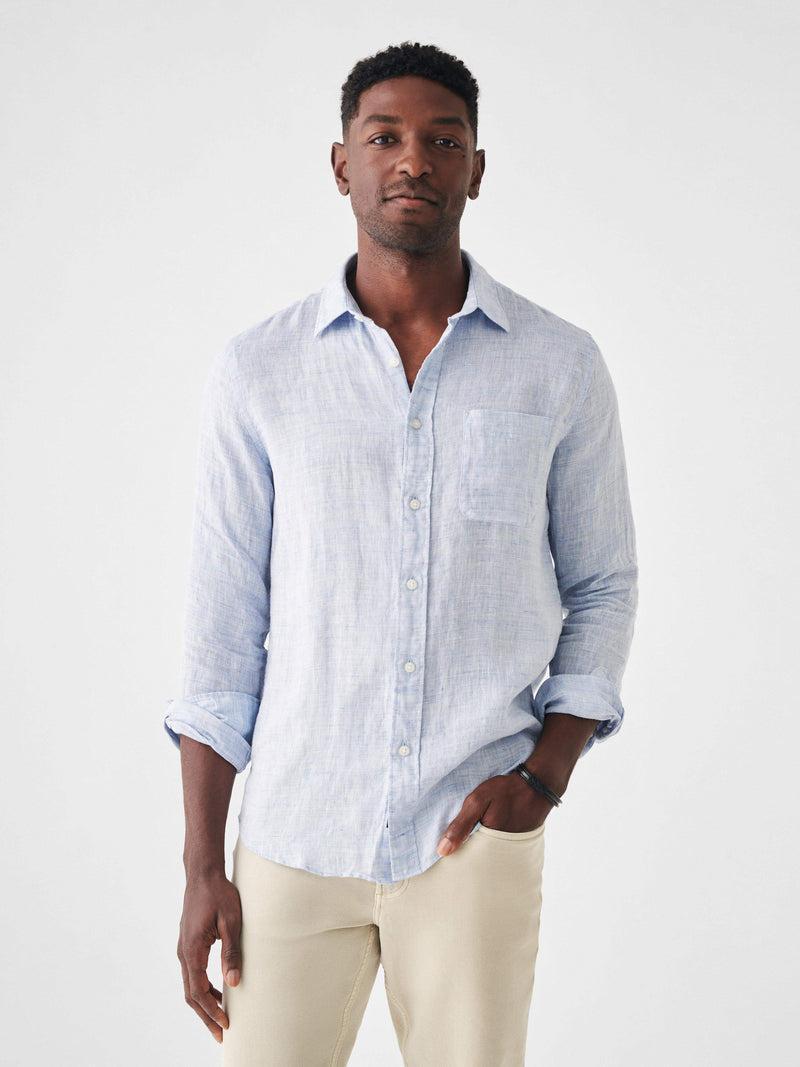 Laguna Linen Shirt - Light Blue Melange Product Image