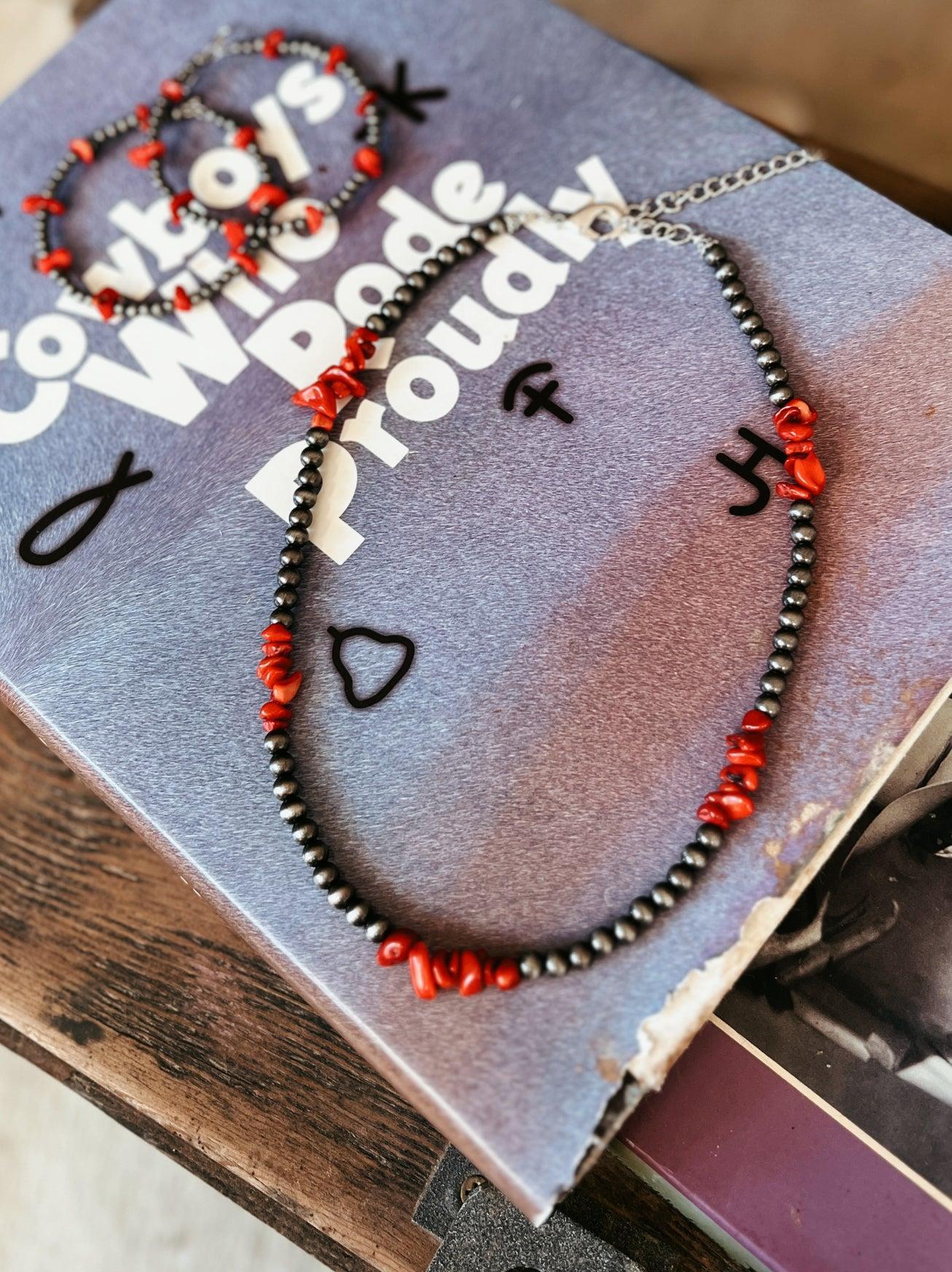 Handmade Navajo Red Necklace Product Image