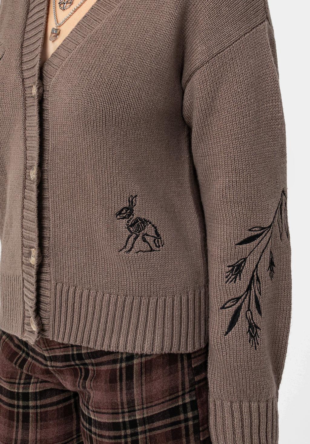 Hester Embroidered Knit Cardigan Product Image